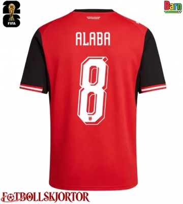 Österrike David Alaba #8 Hemmakläder Barn VM 2026 Kortärmad (+ Korta byxor)